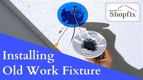 how to replace ceiling junction box|old work ceiling box installation.